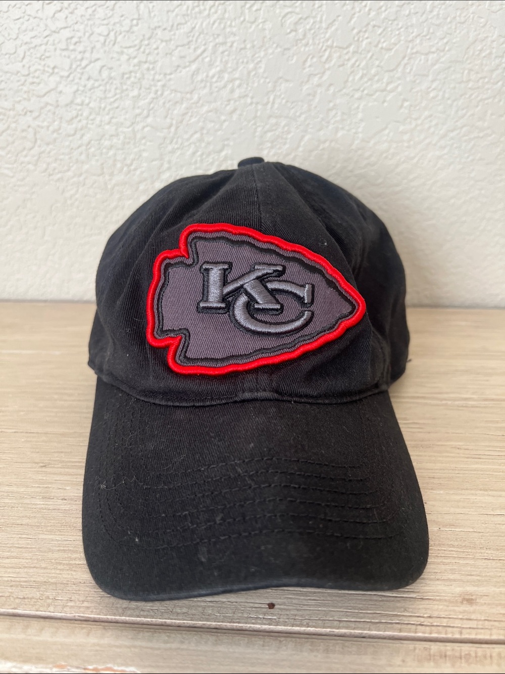 47 Black Cap with Red-Trim Kansas City Patch - Picture 1 of 3